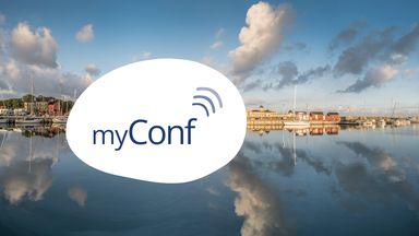 myConf logo and Varberg